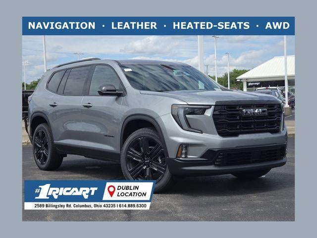 2026 GMC Acadia Elevation in Sterling Metallic — front three-quarter view