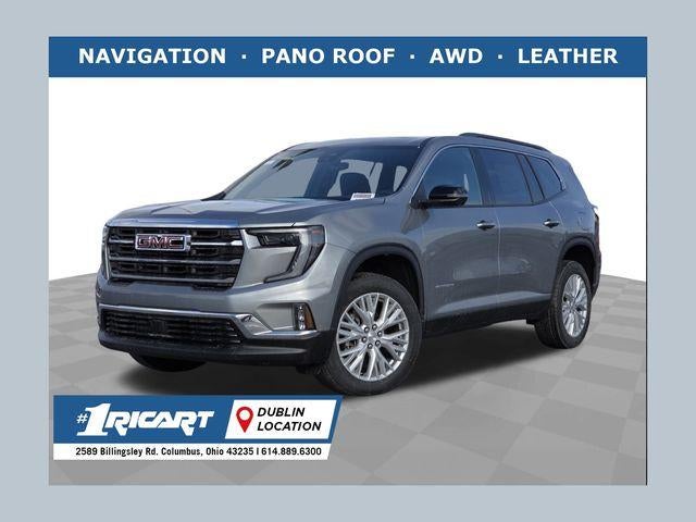 2026 GMC Acadia Elevation in Sterling Metallic — front three-quarter view
