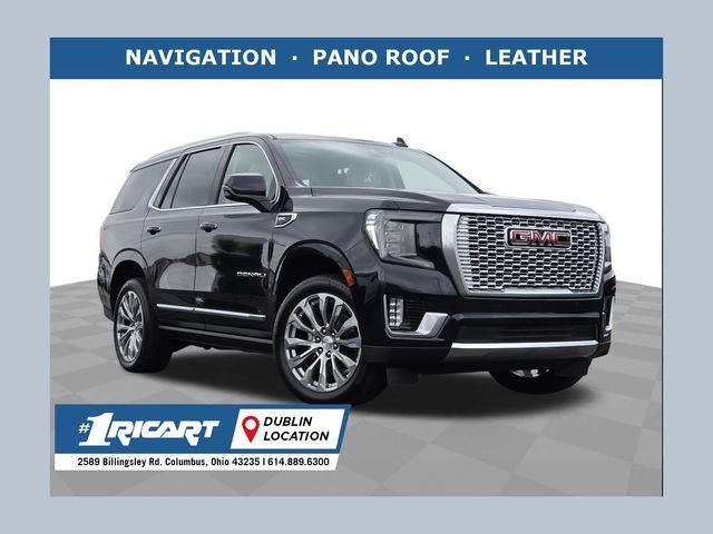 2024 GMC Yukon Denali in Midnight Blue Metallic — front three-quarter view