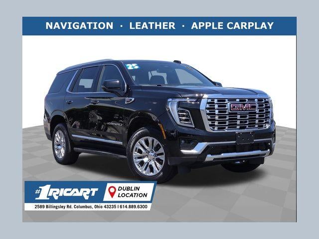 2025 GMC Yukon Denali in Onyx Black — front three-quarter view