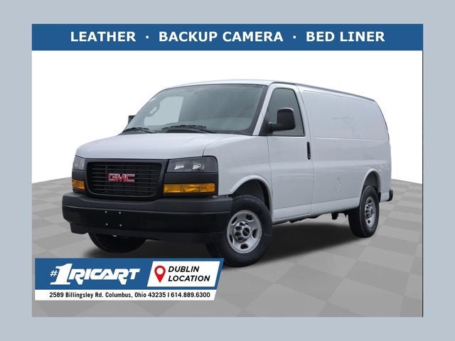 2026 GMC Savana Cargo Work Van in Summit White — front three-quarter view