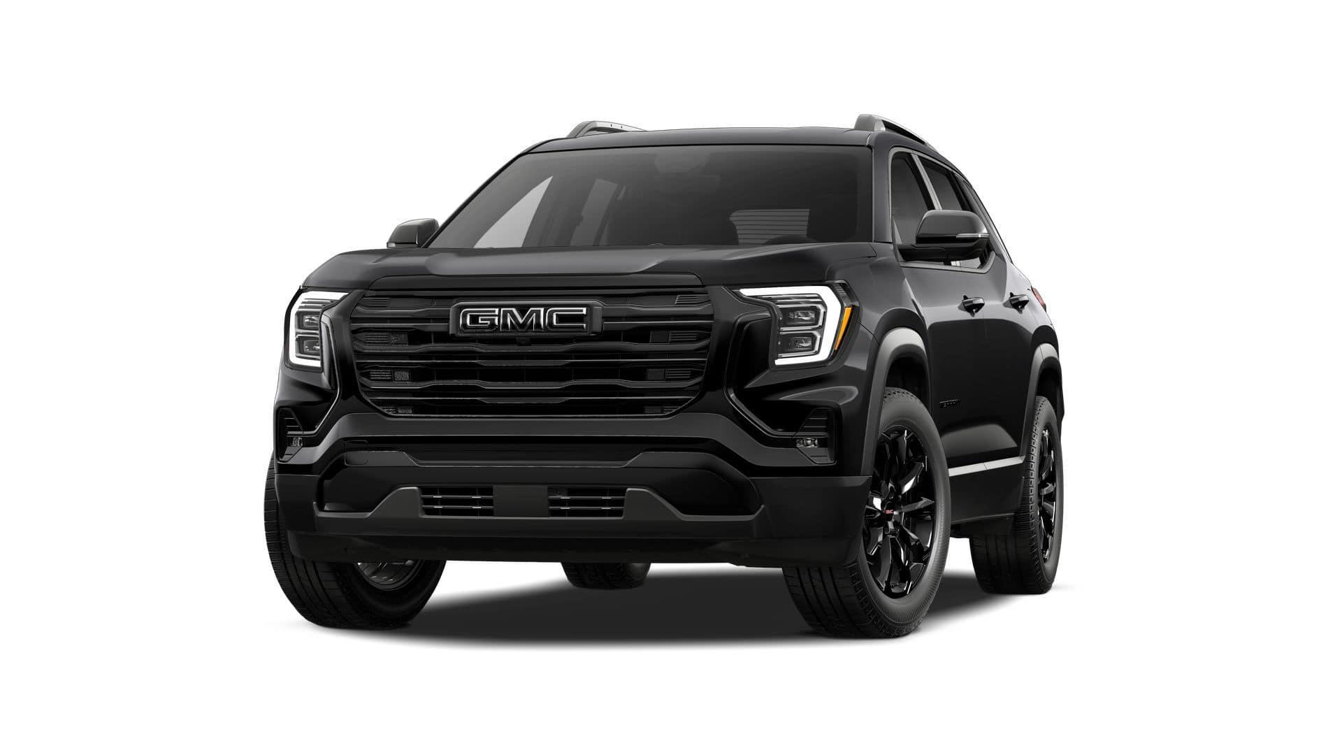 2027 GMC Terrain FWD Elevation in Ebony Twilight Metallic — front three-quarter view