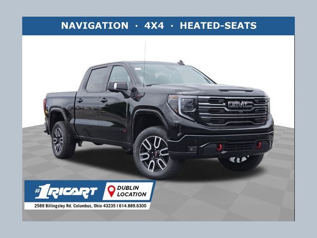2026 GMC Sierra 1500 AT4 in Onyx Black — front three-quarter view