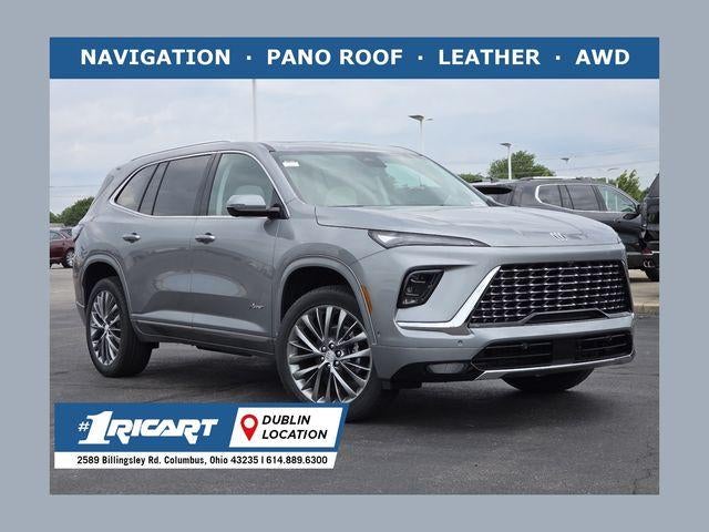 2026 Buick Enclave Avenir in Moonstone Gray Metallic — front three-quarter view