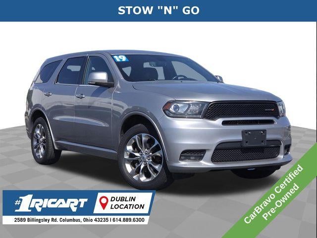 2019 Dodge Durango GT Plus in Silver — front three-quarter view