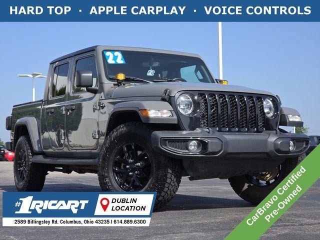 2022 Jeep Gladiator Sport in Gray — front three-quarter view