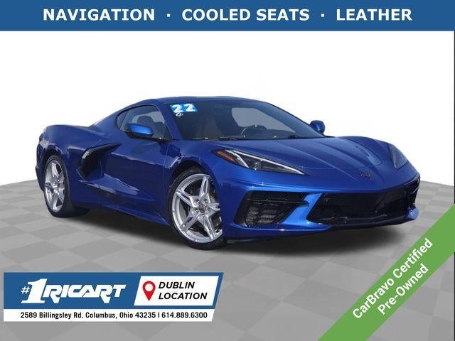 2022 Chevrolet Corvette Stingray Stingray in Elkhart Lake Blue Metallic — front three-quarter view