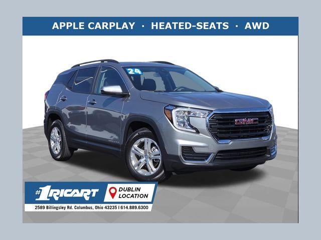 2024 GMC Terrain SLE in Sterling Metallic — front three-quarter view