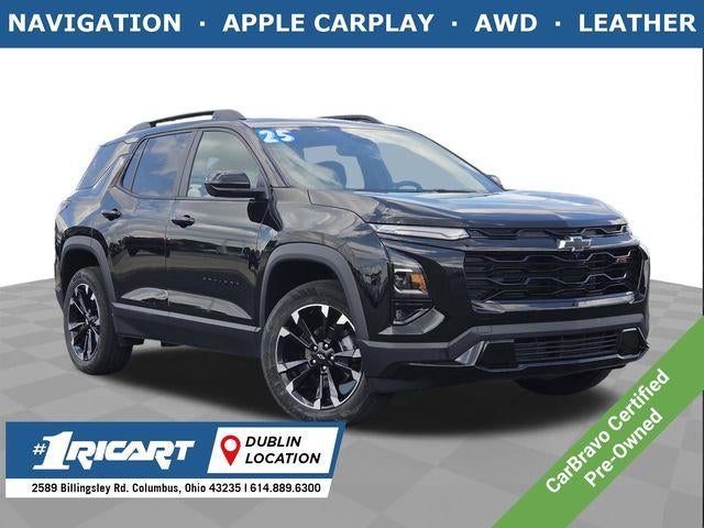 2025 Chevrolet Equinox RS in Mosaic Black Metallic — front three-quarter view