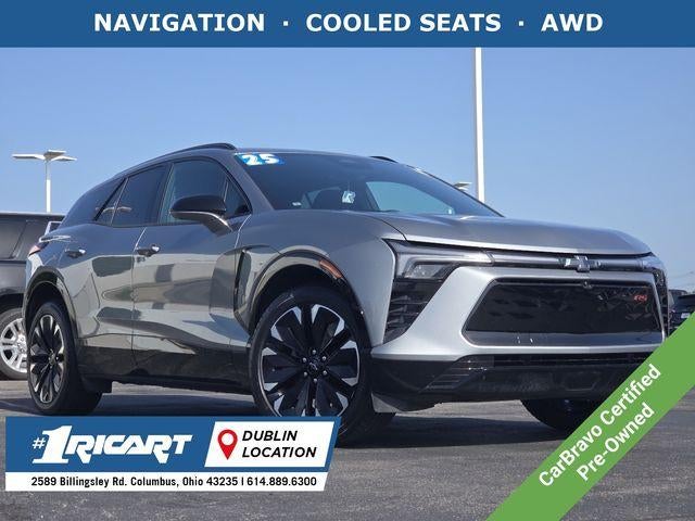 2025 Chevrolet Blazer EV RS in Sterling Gray Metallic — front three-quarter view