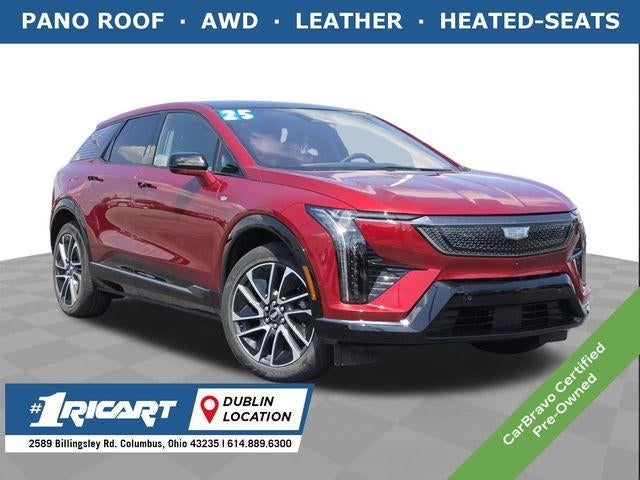 2025 Cadillac OPTIQ Sport 2 in Radiant Red Tintcoat — front three-quarter view