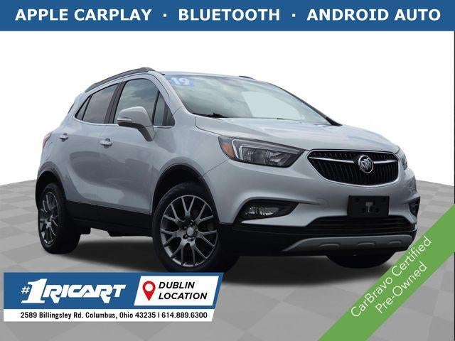 2019 Buick Encore Sport Touring in Includes (Cm5) Black Carbon Metallic Lower Exterior Accent Color, Paint Code W700s. — front...